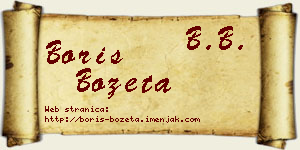 Boris Bozeta vizit kartica